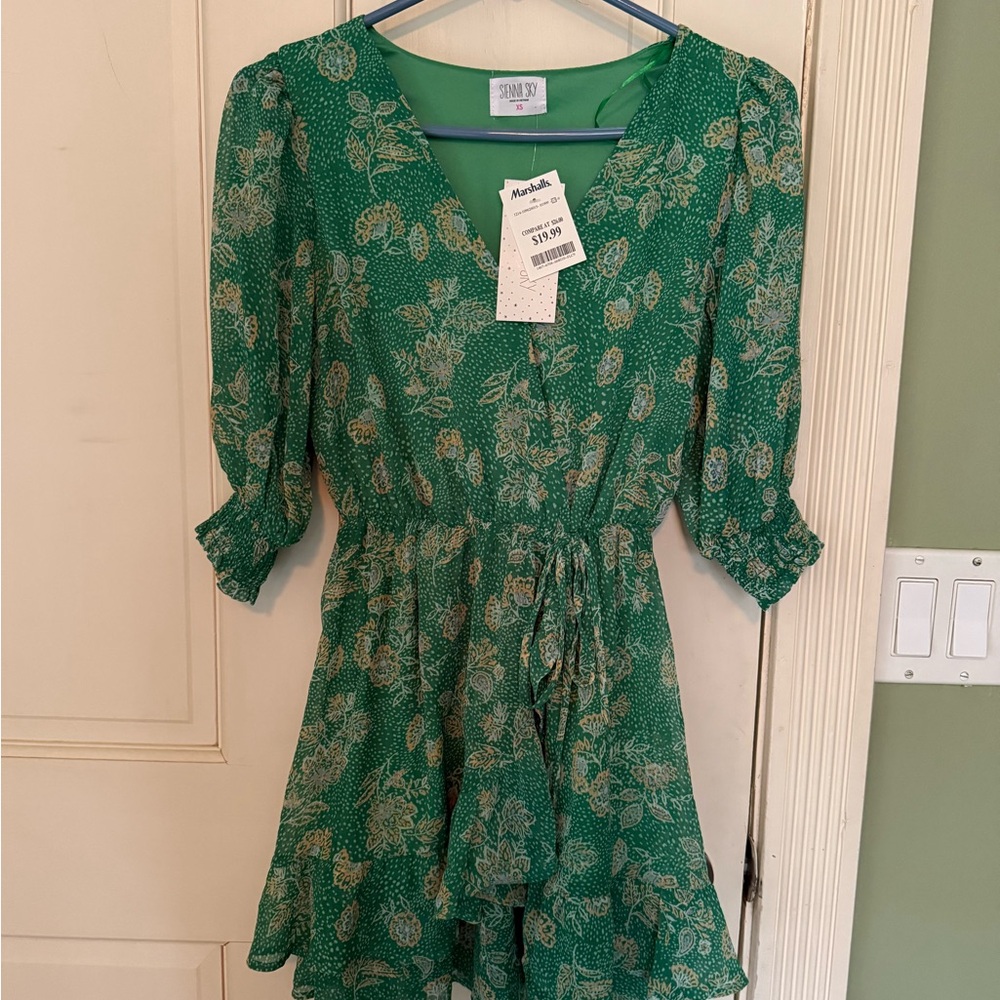 Green Floral Dress